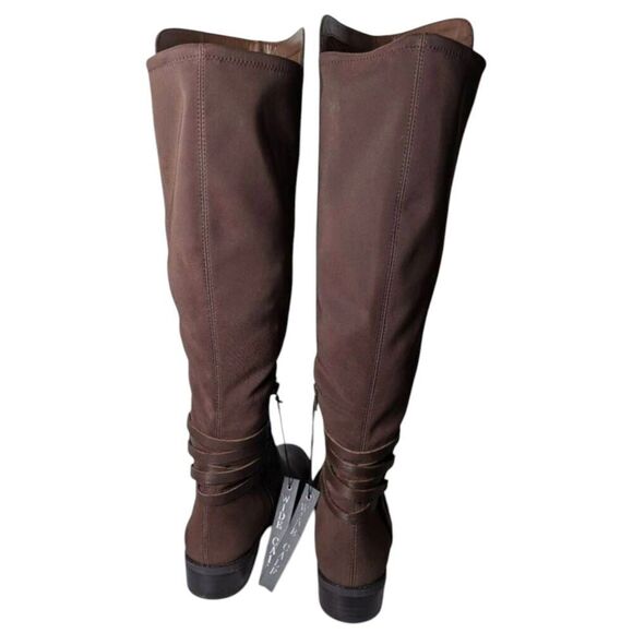NWT VINCE CAMUTO Pauletta Brown Leather Wide Calf Over The Knee Boot Size 8M - Picture 5 of 6